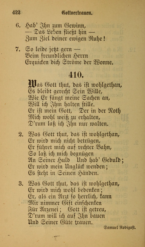 Die Glaubensharfe: Gesangbuch der deutschen Baptisten-Gemeinden. Herausgegeben auf Beschluß der Bundeskonferenz der Deutchen Baptisten-Gemeinden von America page 422