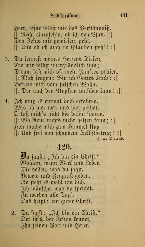 Die Glaubensharfe: Gesangbuch der deutschen Baptisten-Gemeinden. Herausgegeben auf Beschluß der Bundeskonferenz der Deutchen Baptisten-Gemeinden von America page 431