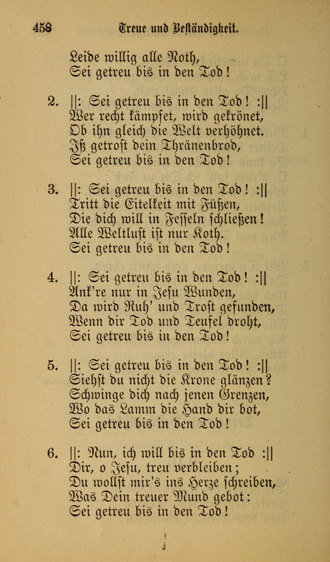 Die Glaubensharfe: Gesangbuch der deutschen Baptisten-Gemeinden. Herausgegeben auf Beschluß der Bundeskonferenz der Deutchen Baptisten-Gemeinden von America page 458