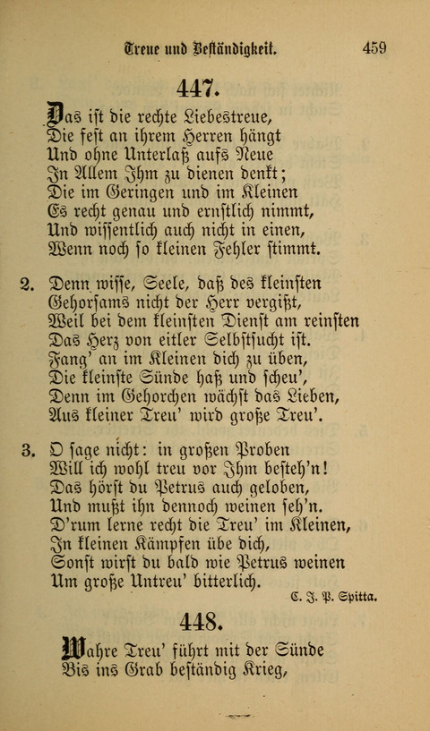 Die Glaubensharfe: Gesangbuch der deutschen Baptisten-Gemeinden. Herausgegeben auf Beschluß der Bundeskonferenz der Deutchen Baptisten-Gemeinden von America page 459