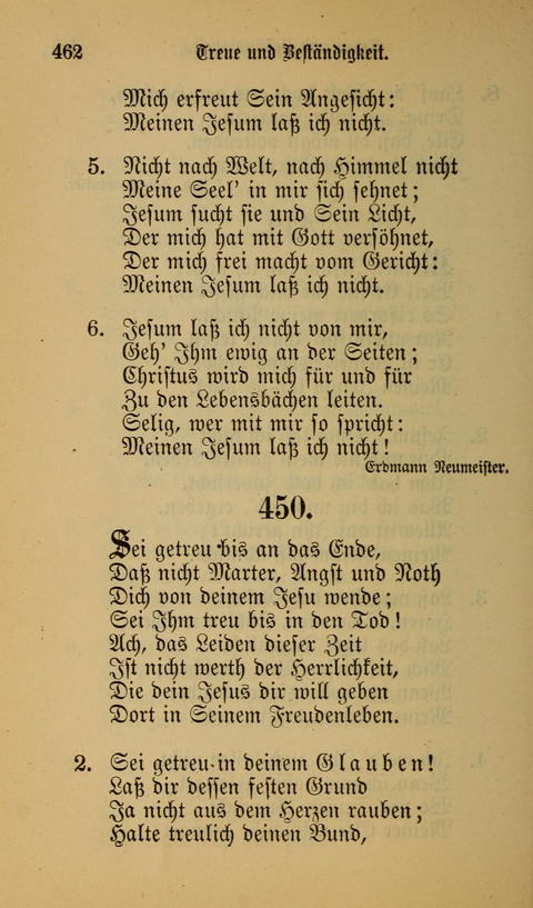 Die Glaubensharfe: Gesangbuch der deutschen Baptisten-Gemeinden. Herausgegeben auf Beschluß der Bundeskonferenz der Deutchen Baptisten-Gemeinden von America page 462