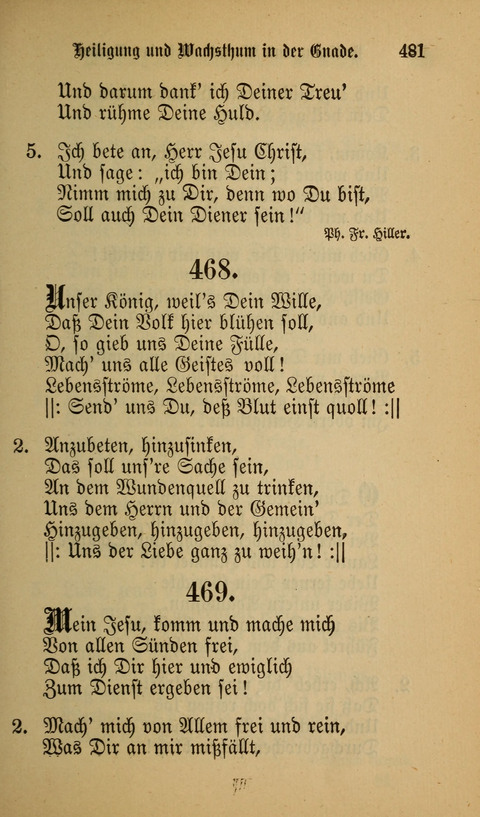 Die Glaubensharfe: Gesangbuch der deutschen Baptisten-Gemeinden. Herausgegeben auf Beschluß der Bundeskonferenz der Deutchen Baptisten-Gemeinden von America page 481