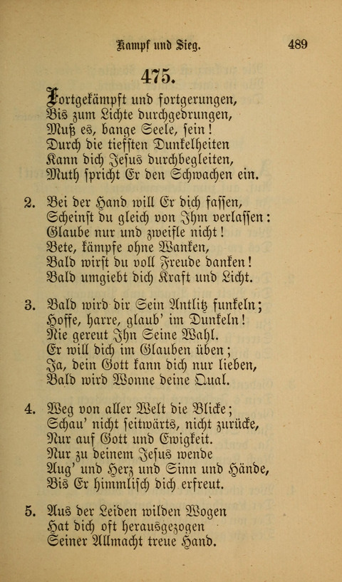 Die Glaubensharfe: Gesangbuch der deutschen Baptisten-Gemeinden. Herausgegeben auf Beschluß der Bundeskonferenz der Deutchen Baptisten-Gemeinden von America page 489