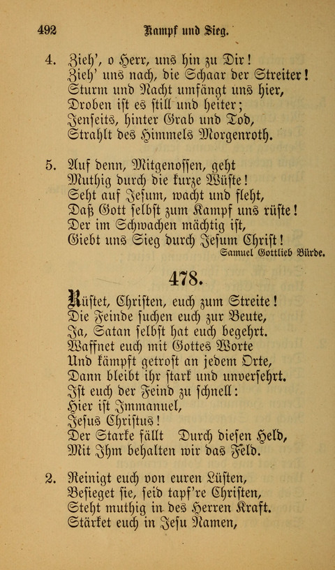 Die Glaubensharfe: Gesangbuch der deutschen Baptisten-Gemeinden. Herausgegeben auf Beschluß der Bundeskonferenz der Deutchen Baptisten-Gemeinden von America page 492