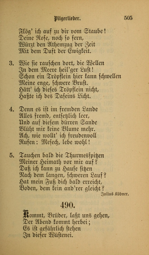 Die Glaubensharfe: Gesangbuch der deutschen Baptisten-Gemeinden. Herausgegeben auf Beschluß der Bundeskonferenz der Deutchen Baptisten-Gemeinden von America page 505