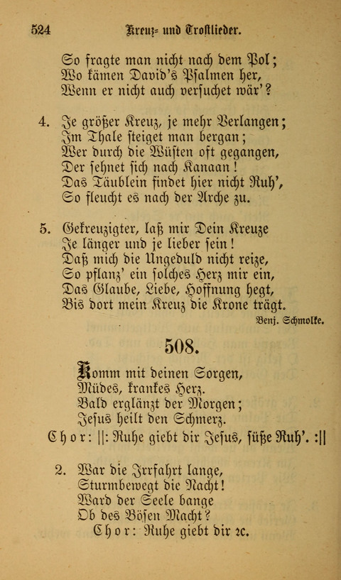 Die Glaubensharfe: Gesangbuch der deutschen Baptisten-Gemeinden. Herausgegeben auf Beschluß der Bundeskonferenz der Deutchen Baptisten-Gemeinden von America page 524