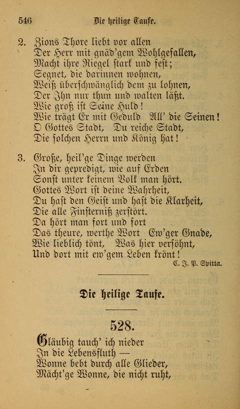 Die Glaubensharfe: Gesangbuch der deutschen Baptisten-Gemeinden. Herausgegeben auf Beschluß der Bundeskonferenz der Deutchen Baptisten-Gemeinden von America page 546