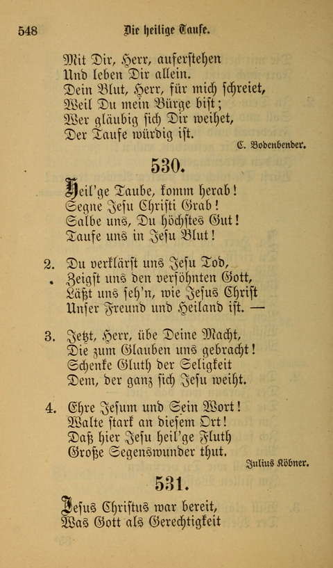 Die Glaubensharfe: Gesangbuch der deutschen Baptisten-Gemeinden. Herausgegeben auf Beschluß der Bundeskonferenz der Deutchen Baptisten-Gemeinden von America page 548