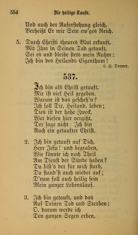 Die Glaubensharfe: Gesangbuch der deutschen Baptisten-Gemeinden. Herausgegeben auf Beschluß der Bundeskonferenz der Deutchen Baptisten-Gemeinden von America page 554