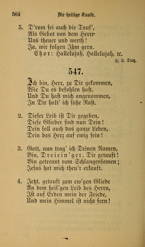 Die Glaubensharfe: Gesangbuch der deutschen Baptisten-Gemeinden. Herausgegeben auf Beschluß der Bundeskonferenz der Deutchen Baptisten-Gemeinden von America page 564