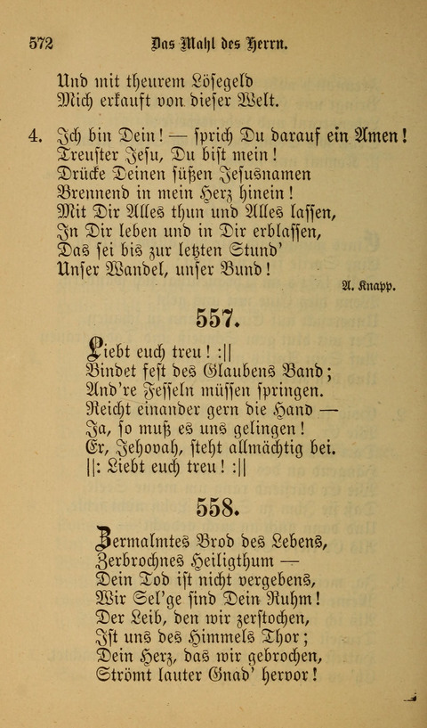 Die Glaubensharfe: Gesangbuch der deutschen Baptisten-Gemeinden. Herausgegeben auf Beschluß der Bundeskonferenz der Deutchen Baptisten-Gemeinden von America page 572