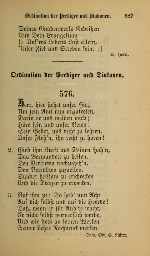 Die Glaubensharfe: Gesangbuch der deutschen Baptisten-Gemeinden. Herausgegeben auf Beschluß der Bundeskonferenz der Deutchen Baptisten-Gemeinden von America page 587