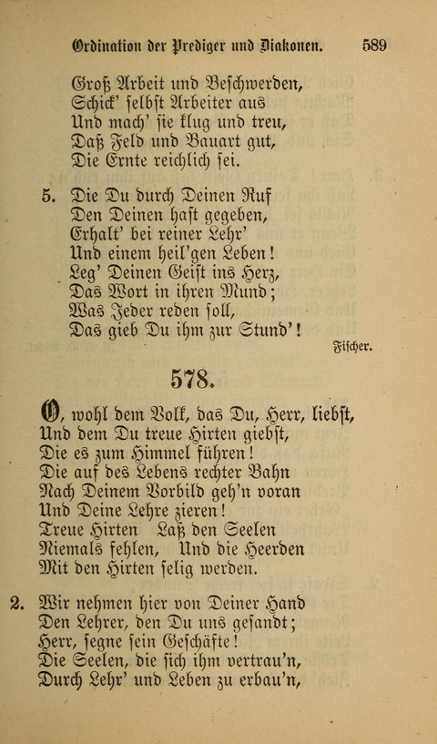 Die Glaubensharfe: Gesangbuch der deutschen Baptisten-Gemeinden. Herausgegeben auf Beschluß der Bundeskonferenz der Deutchen Baptisten-Gemeinden von America page 589