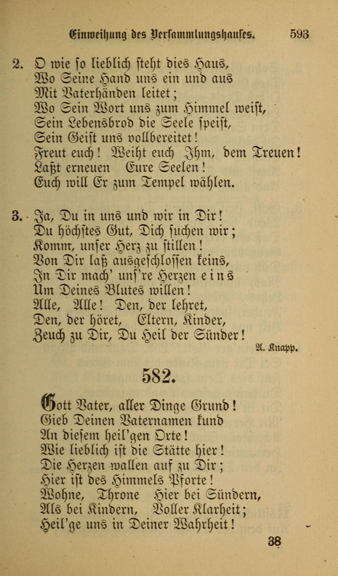 Die Glaubensharfe: Gesangbuch der deutschen Baptisten-Gemeinden. Herausgegeben auf Beschluß der Bundeskonferenz der Deutchen Baptisten-Gemeinden von America page 593