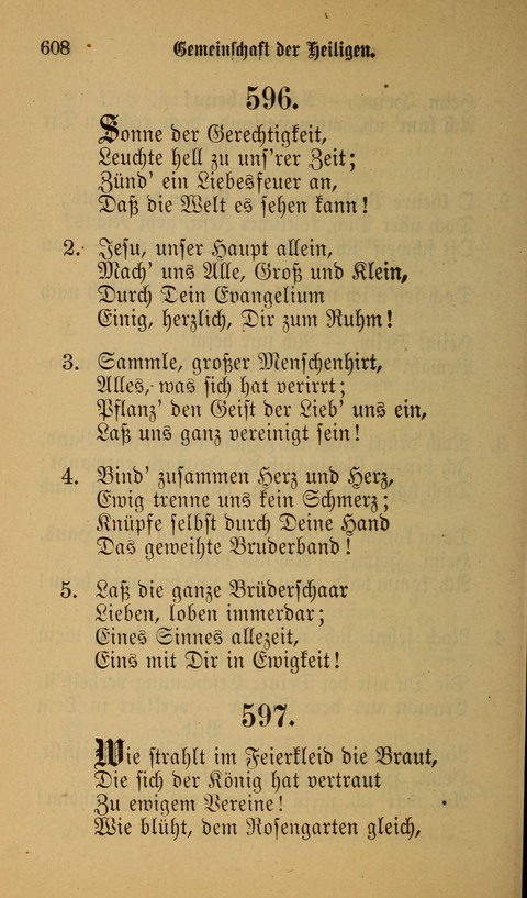 Die Glaubensharfe: Gesangbuch der deutschen Baptisten-Gemeinden. Herausgegeben auf Beschluß der Bundeskonferenz der Deutchen Baptisten-Gemeinden von America page 608