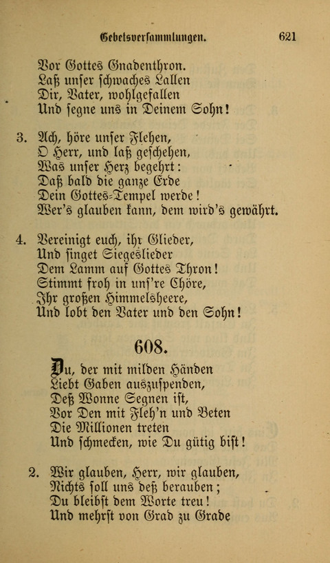 Die Glaubensharfe: Gesangbuch der deutschen Baptisten-Gemeinden. Herausgegeben auf Beschluß der Bundeskonferenz der Deutchen Baptisten-Gemeinden von America page 621