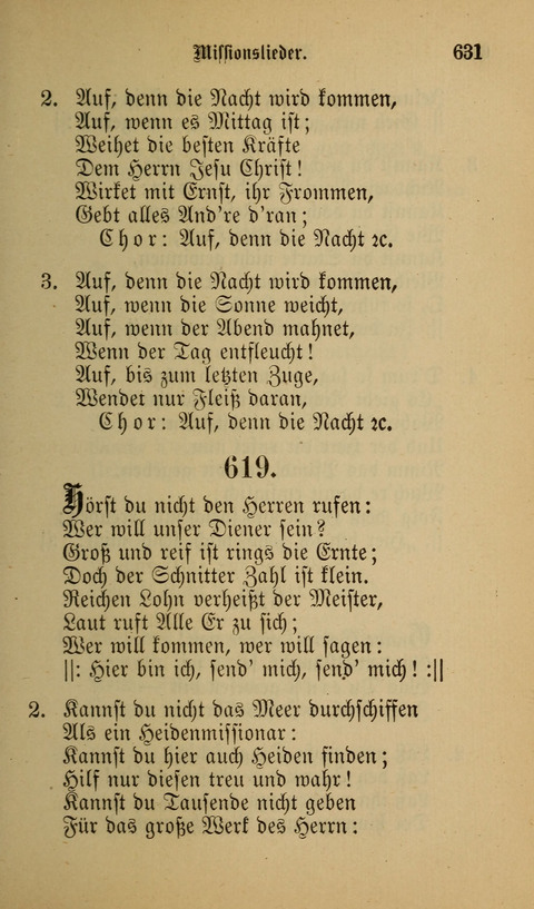 Die Glaubensharfe: Gesangbuch der deutschen Baptisten-Gemeinden. Herausgegeben auf Beschluß der Bundeskonferenz der Deutchen Baptisten-Gemeinden von America page 631