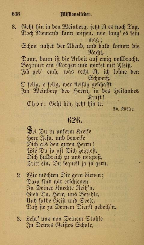 Die Glaubensharfe: Gesangbuch der deutschen Baptisten-Gemeinden. Herausgegeben auf Beschluß der Bundeskonferenz der Deutchen Baptisten-Gemeinden von America page 638