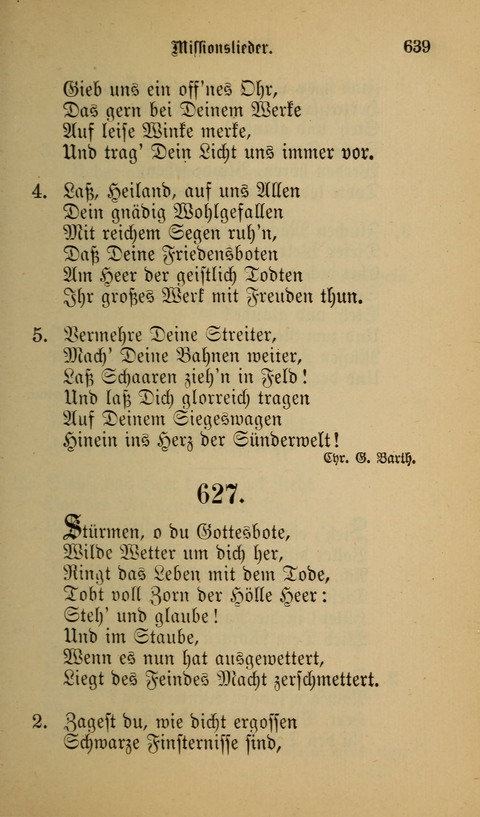 Die Glaubensharfe: Gesangbuch der deutschen Baptisten-Gemeinden. Herausgegeben auf Beschluß der Bundeskonferenz der Deutchen Baptisten-Gemeinden von America page 639