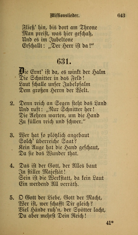 Die Glaubensharfe: Gesangbuch der deutschen Baptisten-Gemeinden. Herausgegeben auf Beschluß der Bundeskonferenz der Deutchen Baptisten-Gemeinden von America page 643