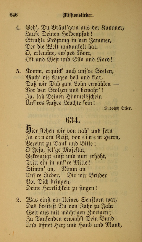 Die Glaubensharfe: Gesangbuch der deutschen Baptisten-Gemeinden. Herausgegeben auf Beschluß der Bundeskonferenz der Deutchen Baptisten-Gemeinden von America page 646