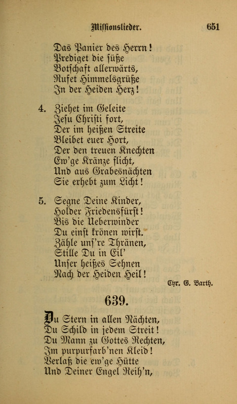 Die Glaubensharfe: Gesangbuch der deutschen Baptisten-Gemeinden. Herausgegeben auf Beschluß der Bundeskonferenz der Deutchen Baptisten-Gemeinden von America page 651