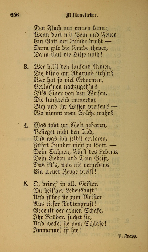 Die Glaubensharfe: Gesangbuch der deutschen Baptisten-Gemeinden. Herausgegeben auf Beschluß der Bundeskonferenz der Deutchen Baptisten-Gemeinden von America page 656