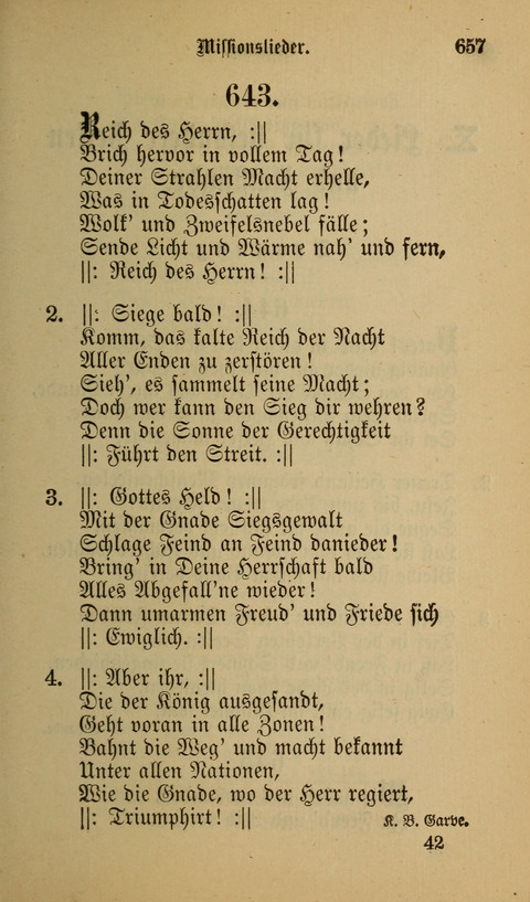 Die Glaubensharfe: Gesangbuch der deutschen Baptisten-Gemeinden. Herausgegeben auf Beschluß der Bundeskonferenz der Deutchen Baptisten-Gemeinden von America page 657