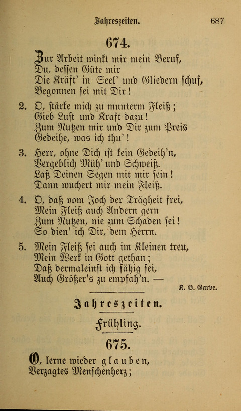 Die Glaubensharfe: Gesangbuch der deutschen Baptisten-Gemeinden. Herausgegeben auf Beschluß der Bundeskonferenz der Deutchen Baptisten-Gemeinden von America page 687