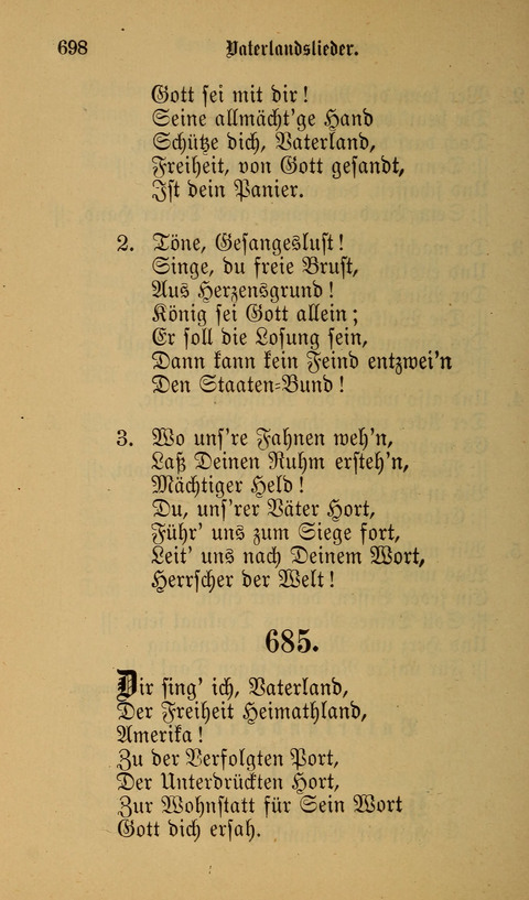 Die Glaubensharfe: Gesangbuch der deutschen Baptisten-Gemeinden. Herausgegeben auf Beschluß der Bundeskonferenz der Deutchen Baptisten-Gemeinden von America page 698