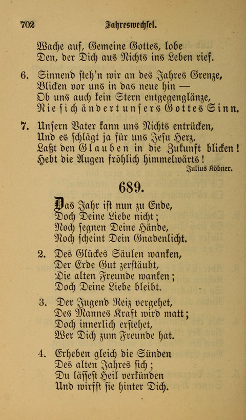 Die Glaubensharfe: Gesangbuch der deutschen Baptisten-Gemeinden. Herausgegeben auf Beschluß der Bundeskonferenz der Deutchen Baptisten-Gemeinden von America page 702