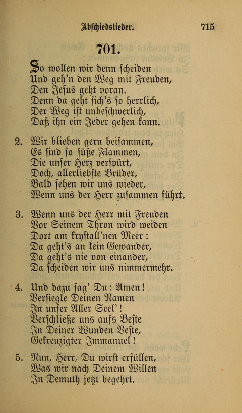 Die Glaubensharfe: Gesangbuch der deutschen Baptisten-Gemeinden. Herausgegeben auf Beschluß der Bundeskonferenz der Deutchen Baptisten-Gemeinden von America page 715