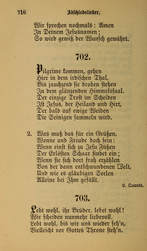 Die Glaubensharfe: Gesangbuch der deutschen Baptisten-Gemeinden. Herausgegeben auf Beschluß der Bundeskonferenz der Deutchen Baptisten-Gemeinden von America page 716