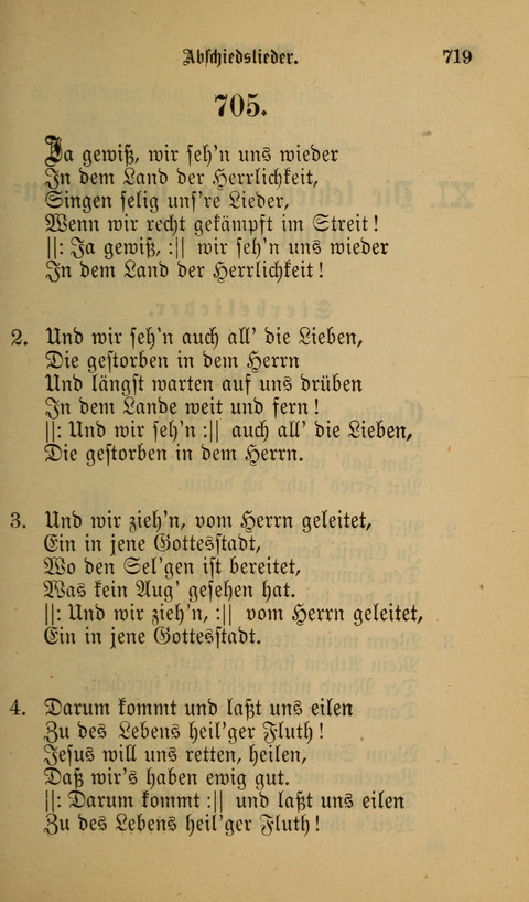 Die Glaubensharfe: Gesangbuch der deutschen Baptisten-Gemeinden. Herausgegeben auf Beschluß der Bundeskonferenz der Deutchen Baptisten-Gemeinden von America page 719