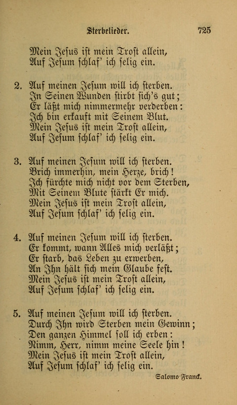 Die Glaubensharfe: Gesangbuch der deutschen Baptisten-Gemeinden. Herausgegeben auf Beschluß der Bundeskonferenz der Deutchen Baptisten-Gemeinden von America page 725