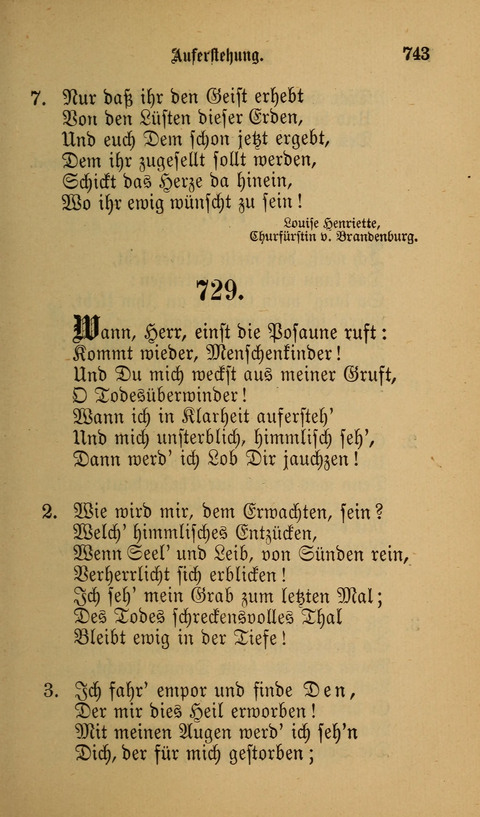 Die Glaubensharfe: Gesangbuch der deutschen Baptisten-Gemeinden. Herausgegeben auf Beschluß der Bundeskonferenz der Deutchen Baptisten-Gemeinden von America page 743