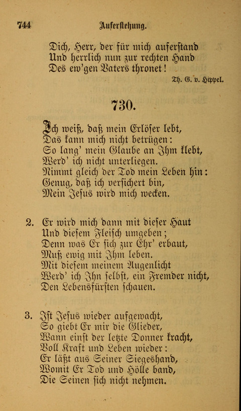 Die Glaubensharfe: Gesangbuch der deutschen Baptisten-Gemeinden. Herausgegeben auf Beschluß der Bundeskonferenz der Deutchen Baptisten-Gemeinden von America page 744