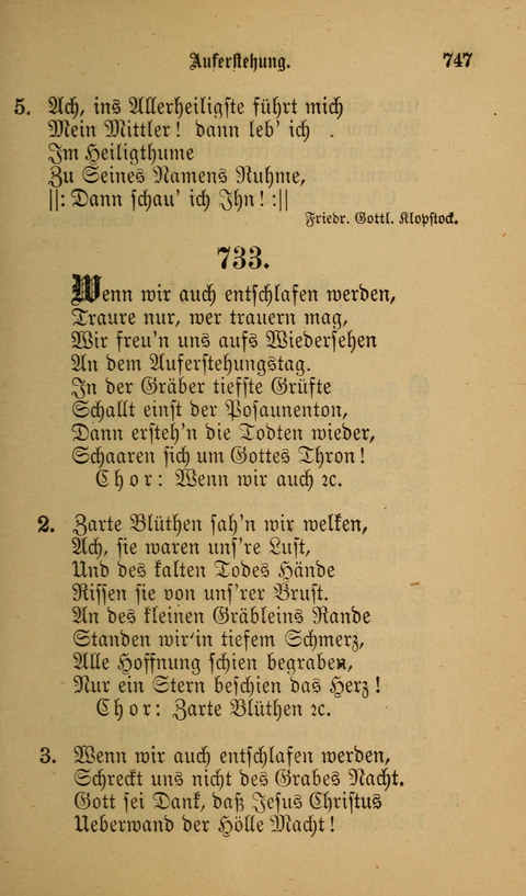 Die Glaubensharfe: Gesangbuch der deutschen Baptisten-Gemeinden. Herausgegeben auf Beschluß der Bundeskonferenz der Deutchen Baptisten-Gemeinden von America page 747