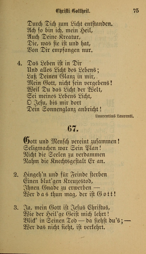 Die Glaubensharfe: Gesangbuch der deutschen Baptisten-Gemeinden. Herausgegeben auf Beschluß der Bundeskonferenz der Deutchen Baptisten-Gemeinden von America page 75