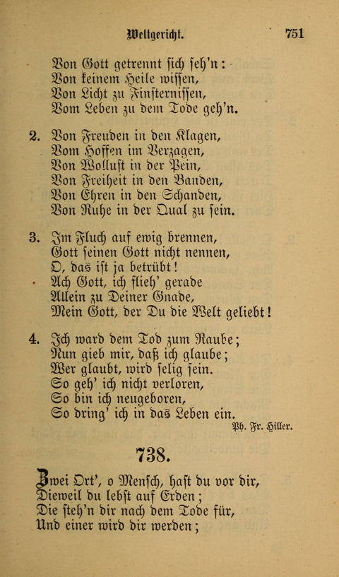 Die Glaubensharfe: Gesangbuch der deutschen Baptisten-Gemeinden. Herausgegeben auf Beschluß der Bundeskonferenz der Deutchen Baptisten-Gemeinden von America page 751