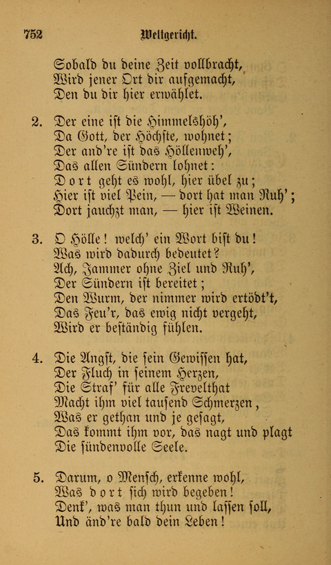 Die Glaubensharfe: Gesangbuch der deutschen Baptisten-Gemeinden. Herausgegeben auf Beschluß der Bundeskonferenz der Deutchen Baptisten-Gemeinden von America page 752