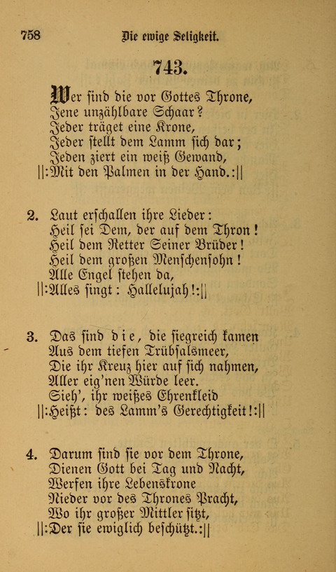 Die Glaubensharfe: Gesangbuch der deutschen Baptisten-Gemeinden. Herausgegeben auf Beschluß der Bundeskonferenz der Deutchen Baptisten-Gemeinden von America page 758