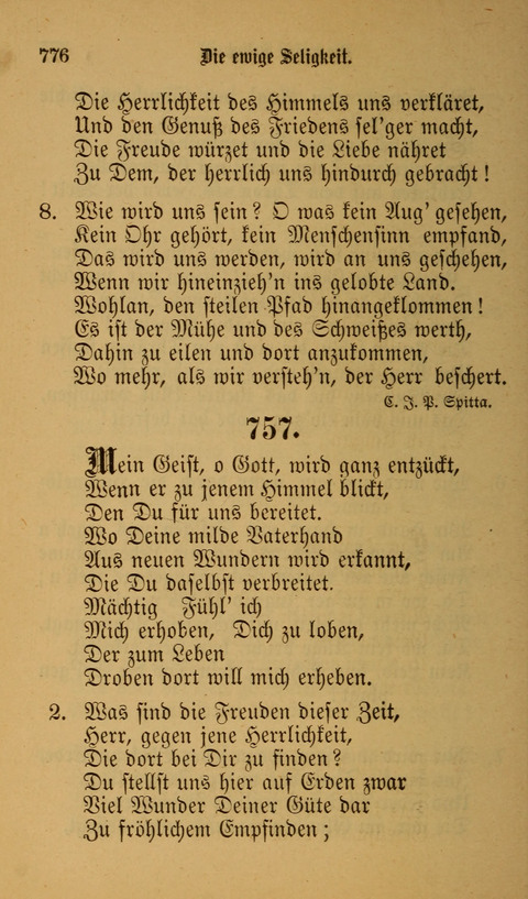 Die Glaubensharfe: Gesangbuch der deutschen Baptisten-Gemeinden. Herausgegeben auf Beschluß der Bundeskonferenz der Deutchen Baptisten-Gemeinden von America page 776