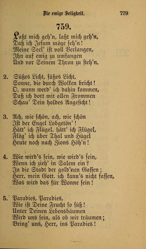 Die Glaubensharfe: Gesangbuch der deutschen Baptisten-Gemeinden. Herausgegeben auf Beschluß der Bundeskonferenz der Deutchen Baptisten-Gemeinden von America page 779