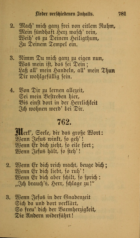 Die Glaubensharfe: Gesangbuch der deutschen Baptisten-Gemeinden. Herausgegeben auf Beschluß der Bundeskonferenz der Deutchen Baptisten-Gemeinden von America page 781