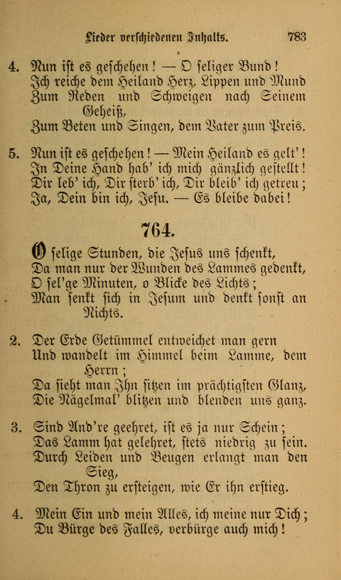 Die Glaubensharfe: Gesangbuch der deutschen Baptisten-Gemeinden. Herausgegeben auf Beschluß der Bundeskonferenz der Deutchen Baptisten-Gemeinden von America page 783