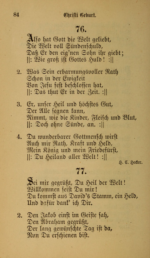 Die Glaubensharfe: Gesangbuch der deutschen Baptisten-Gemeinden. Herausgegeben auf Beschluß der Bundeskonferenz der Deutchen Baptisten-Gemeinden von America page 84