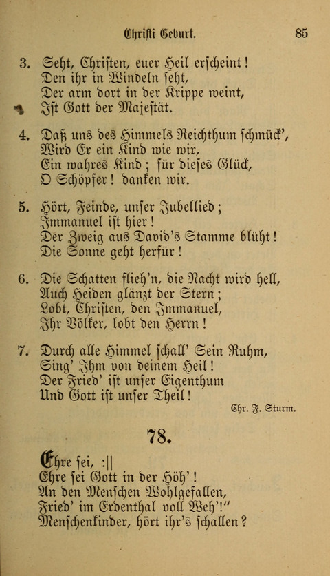 Die Glaubensharfe: Gesangbuch der deutschen Baptisten-Gemeinden. Herausgegeben auf Beschluß der Bundeskonferenz der Deutchen Baptisten-Gemeinden von America page 85