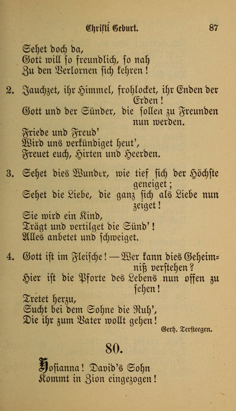 Die Glaubensharfe: Gesangbuch der deutschen Baptisten-Gemeinden. Herausgegeben auf Beschluß der Bundeskonferenz der Deutchen Baptisten-Gemeinden von America page 87