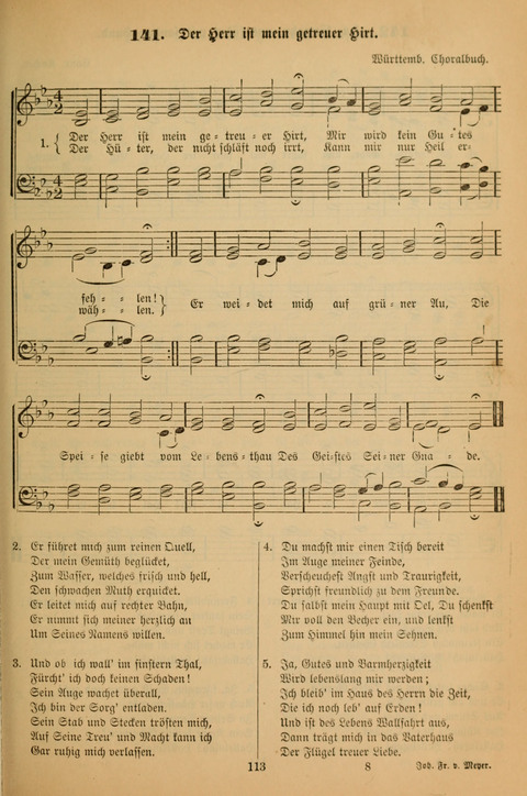 Die Glaubensharfe (With Melodies): Gesangbuch der deutschen Baptisten-Gemeinden. Herausgegeben auf Beschluß der Bundeskonferenz der Deutchen Baptisten-Gemeinden von America (2. ed) page 113